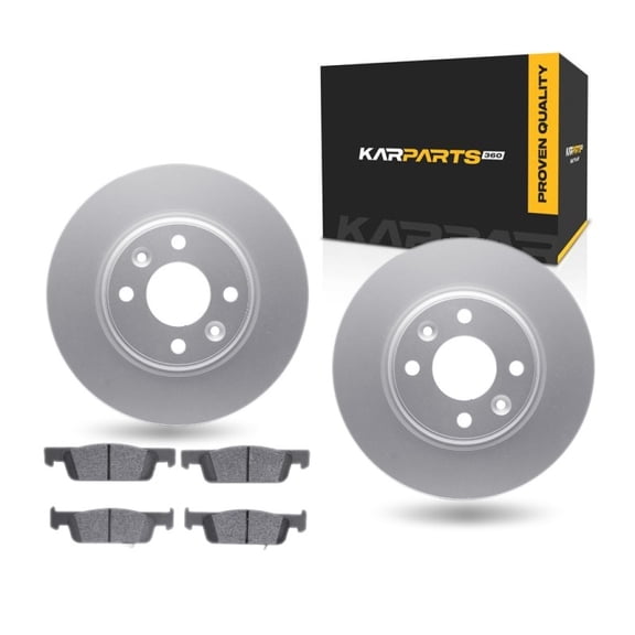 KarParts360 For Smart Fortwo 2016 2017 2018 Brake Set | Plain Rotor Style
