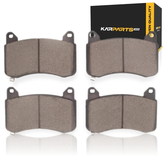 KarParts360 For Tesla 3 2018 19 20 21 22 2023 Disc Brake Pads | Ceramic | Mechanical Pad Wear Sensor | 84.4 Millimeters / 3.32 Inches Inner Height
