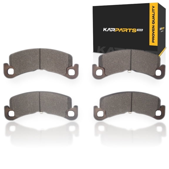 KarParts360 For Tesla X 2021 22 23 24 2025 Disc Brake Pads | Low Metallic | Mechanical Pad Wear Sensor | 75.6 Millimeters / 2.98 Inches Inner Height