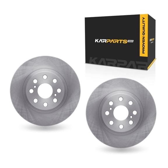 KarParts360 For Toyota MR2 Spyder 2000 01 02 03 04 2005 Brake Rotors Rear | Cast Iron | Rotors Only Design | 1-Piece Construction