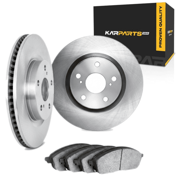 KarParts360 For Toyota Supra 2021 22 23 24 2025 Brake Set Front | Cast Iron | Excluded Calipers | Plain Rotor Style | 1-Piece Rotor Construction