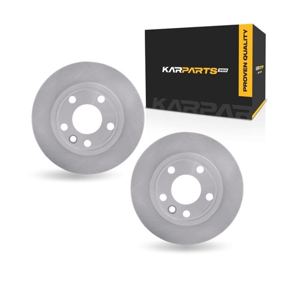 KarParts360 For Volkswagen EuroVan 1992 1993 1994 1995 Brake Rotor Set Front | Cast Iron | 1-Piece Construction | Rotors Only Design