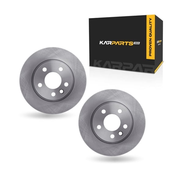 KarParts360 For Volkswagen EuroVan 1996 Brake Rotor Set Rear | Cast Iron | Rotors Only Design | 1-Piece Construction