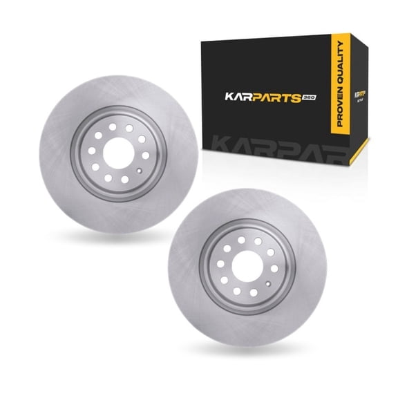 KarParts360 For Volkswagen GTI 2015-2024 Brake Rotor Set Front | Cast Iron | Rotors Only Design | 1-Piece Construction