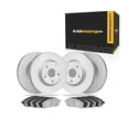 thumbnail image 1 of KarParts360 For Volkswagen Golf 2004 Disc Brake Set | Front and Rear | Excluded Calipers | Plain Rotor Style | With Sensor | With Brake Pads, 1 of 4