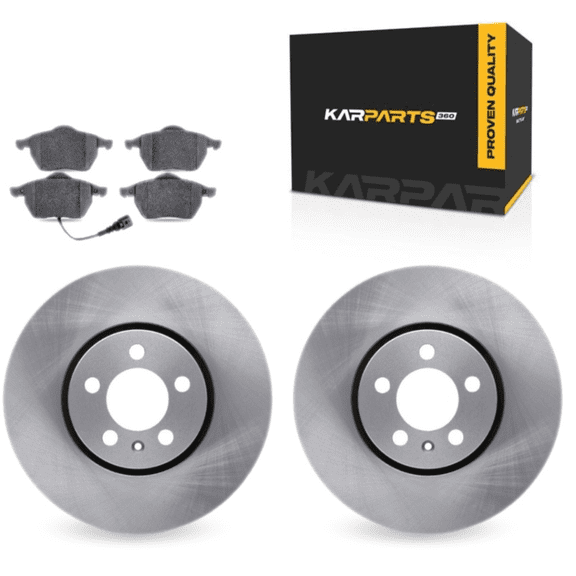 KarParts360 For Volkswagen Jetta 2000 01 02 03 04 2005 Brake Rotor Set Front | Excluded Calipers | Plain Rotor Style