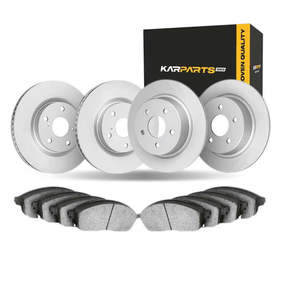 KarParts360 For Volkswagen Jetta 2010 11 12 13 2014 Disc Brake Set | Front and Rear | With 5000 Advanced Series Brake Pads