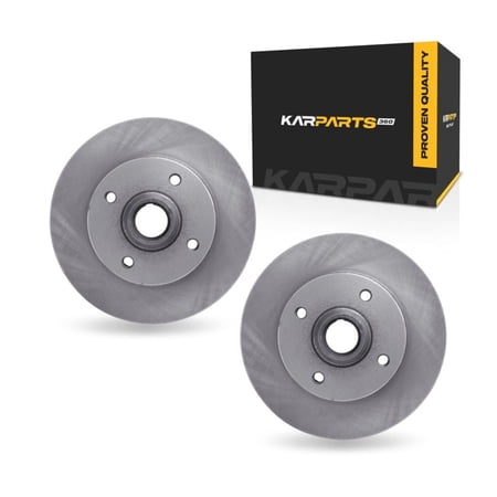 KarParts360 For Volkswagen Passat 1990-1997 Brake Rotor Set Rear | Cast Iron | Rotors Only Design | 1-Piece Construction