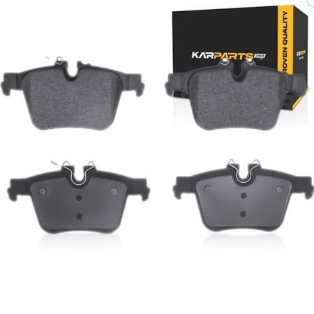 KarParts360 For Volvo XC60 2022 23 24 25 2026 Brake Pads | Low Metallic | Electronic Pad Wear Sensor | 59.7 Millimeters / 2.35 Inches Inner Height