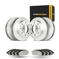 thumbnail image 1 of KarParts360 For Ford E-350 Super Duty 1999-2007 Disc Brake Set | Front and Rear | Plain Rotor Style | Cast Iron Rotor Material | With Brake Pads | Excluded Calipers, 1 of 4
