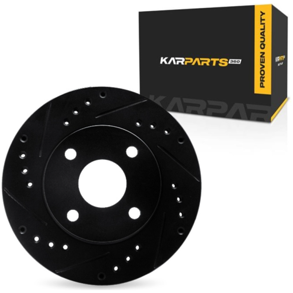 KarParts360 For Ford Escort 1991 92 93 94 95 1996 Brake Rotor Front, Driver Side | Cast Iron | Vented | 55 Millimeters/2.17 Inches Center Hole Diameter | 20 Millimeters/0.79 Inches Discard Thickness