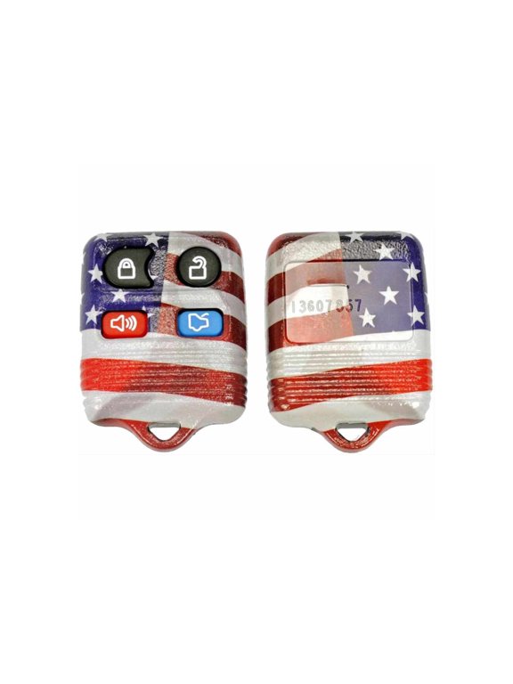For Ford Escort 1998 99 00 01 2002 Keyless Remote Case | Plastic Material | Red/White/Blue | Lock/Unlock/Alarm/Trunk Button Functions | 4 Button