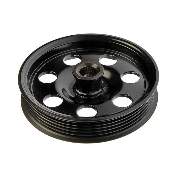KarParts360 For Ford Escort 2000 Power Steering Pump Pulley | Composite | Black | Press-Fit Mount | 6 Groove | Serpentine Belt | Replacement For XS8Z3A733AA
