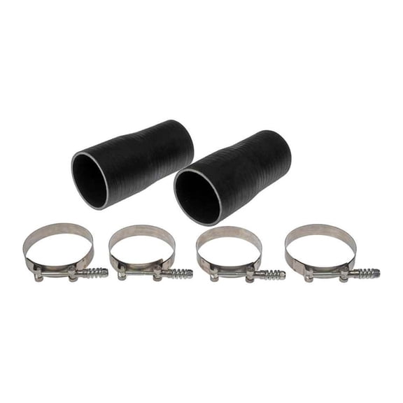 KarParts360 For Ford Excursion 2000 2001 2002 2003 Intercooler Boot Set | Silicone Rubber | Metallic Finish | Black, Gray | 3.25 Inches Inside Diameter | 100 Maximum Pressure Rating psi