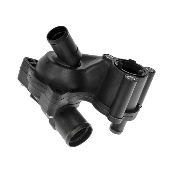 KarParts360 For Ford Explorer 2001 Coolant Thermostat Housing | Plastic | Black Color | Gasket O-Ring Type | 3 Mounting Hole | 4 Outlet Port | Replacement For 1F7415172, 2L2Z8592-BA