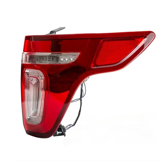 KarParts360 For Ford Explorer 2011 12 13 14 2015 Tail Light Passenger Side | CAPA | Red, Clear Lens | LED | Plastic | Base/XLT/LTD Model | w/ Rear Turn Signal Bulb | FO2801226, FO2801226C | BB5Z13404