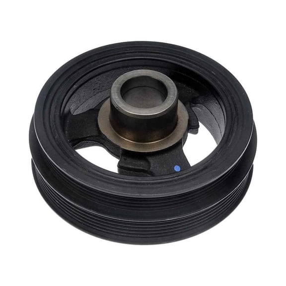 KarParts360 For Ford Explorer 2011-2017 Harmonic Balancer | Black Color | Serpentine Drive Belt Type | 1 Mounting Hole | Degree Markings Included | Replacement For CA0211400, CY0111400