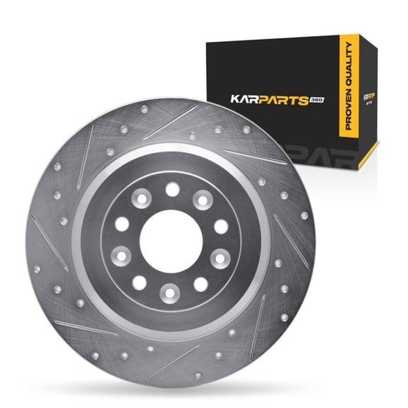 KarParts360 For Ford Explorer 2011-2019 Brake Rotor | Silver | 11 Millimeters / 0.43 Inches Nominal Thickness | 330 Millimeters / 12.99 Inches Outside Diameter | 5 Stud/Lug Hole