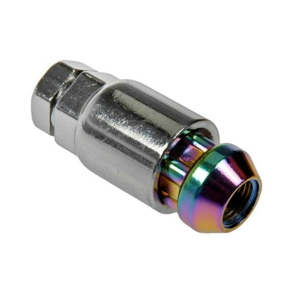 KarParts360 For Ford F-100 Ranger 1996 Acorn Nut Lock Set | Steel | Neo-Chrome Finish | External Lock Design Pattern | Fine Thread Type | Bulge Seat Acorn Lock Wheel Lock Type | Acorn Nut Head Style