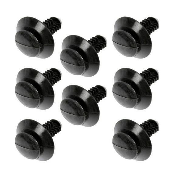 KarParts360 For Ford F-150 1990-1996 Multi-Purpose Retainers | Plastic Material | Black | Panel Push Retainer Fastener | 1/2 Inches Head Diameter | 8 Pieces | Replacement For N801925S, N802900