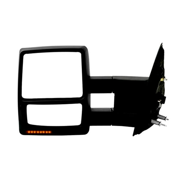 KarParts360 For Ford F-150 2004 05 06 07 2008 Door Mirror Driver Side | Textured Black | Power | Foldaway | Heated With Turn Signal With Puddle Light Extendable Towing Mirror | FO1320447 | 4L3Z17683D