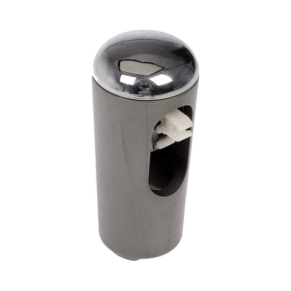 KarParts360 For Ford F-150 2007 2008 Transmission Shifter Handle | Plastic Material | Chrome Finish | Screw On Attachment | Dark Gray | Pistol Grip Shift Knob | Cylinder Shape | 2 Inches Diameter