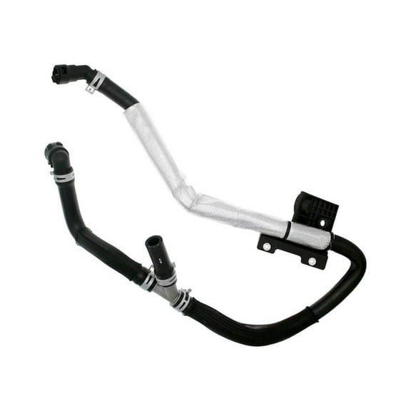 KarParts360 For Ford F-150 2015 2016 2017 Engine Heater Hose | EPDM | Black, Silver Color | Branched Coolant Hose | Quick Connect End 1 Attachment | Replacement For FL3Z18472F