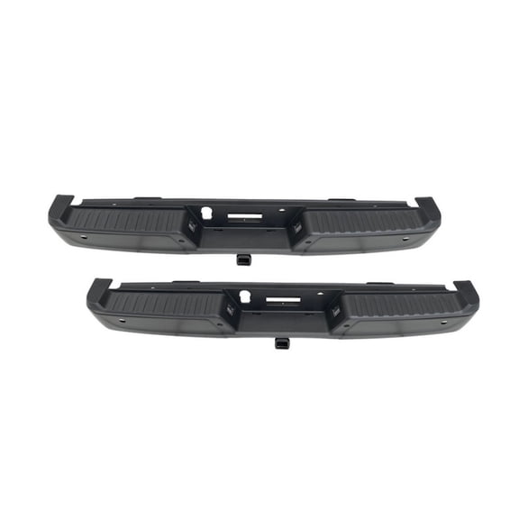 KarParts360 For Ford F-150 2021 2022 2023 2024 Step Bumper Face Bars Driver and Passenger Side | Rear | Steel | Paint to Match | 2 Piece | With Park Assist Sensor Holes | With Active Park | FO1102398
