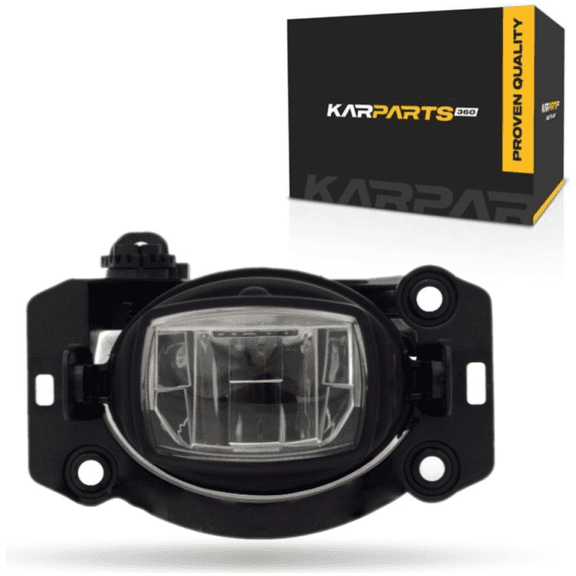 KarParts360 For 2024 2025 Ford F-150 Fog Light Driver OR Passenger Side | Single Piece | Clear Lens | LED | With Bulbs | Replacement For FO2592265 | RL3Z15200C