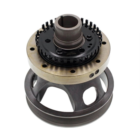 KarParts360 For Ford F-150 Heritage 2004 Harmonic Balancer | Black Color | Serpentine Drive Belt Type | Keyway Type | 1 Mounting Hole | Replacement For 1L3Z6B321AA, 3L3Z6B321AA