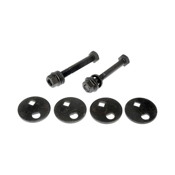 KarParts360 For Ford F-150/Lobo 1997-2003 Alignment Camber Bolt Set | Steel Washer | Manual Adjustment Type | Black Color | Standard Replacement Bolt Grade | +/- 2.5 deg Adjustment Range