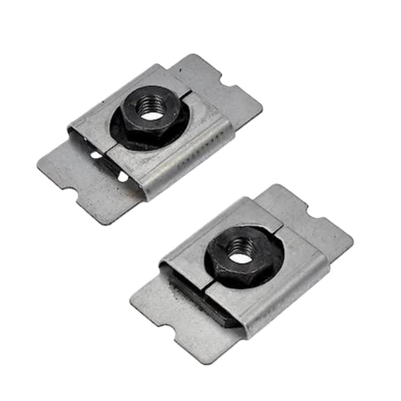 KarParts360 For Ford F-250 Super Duty/F-350 Super Duty 2008 2009 2010 Body Mount Nut | 2 Pieces | Steel | Cage Type Nut | Black And Silver | With Cage | With Flanged End | For 2L1Z-78101C38-AA