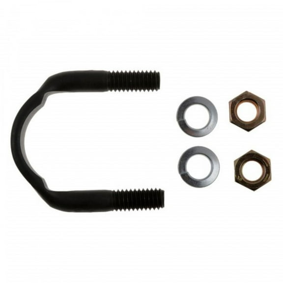 KarParts360 For Ford F-350 1990-1997 Universal Joint U-Bolt Kit | Steel Material | 1.125 inches Bearing Cap Outside Diameter | Black, Bronze, Silver Color | 2 Nuts | 1 U-bolt | 2 Washers | C1AZ-4529-