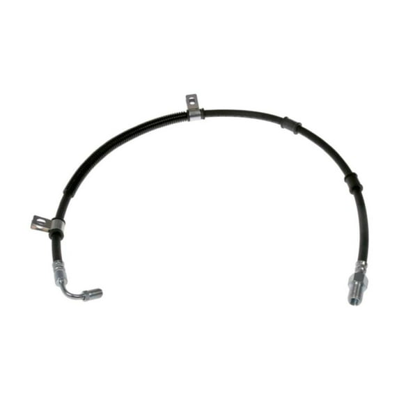 KarParts360 For Ford F-650/F-750 2009 10 11 12 2013 Brake Hydraulic Hose | Stamped Steel Bracket | Black | Male End 1 & Female End 2 Fitting Type | Replacement For 3870758C1, 3870758C2