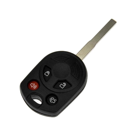 KarParts360 For Ford Fiesta 2015 2016 2017 2018 Keyless Remote Case Repair | Plastic Material | Black | Lock/Unlock/Panic/Trunk Button Functions | 4 Buttons | Replacement For CM5Z15K601A, 164-R8046