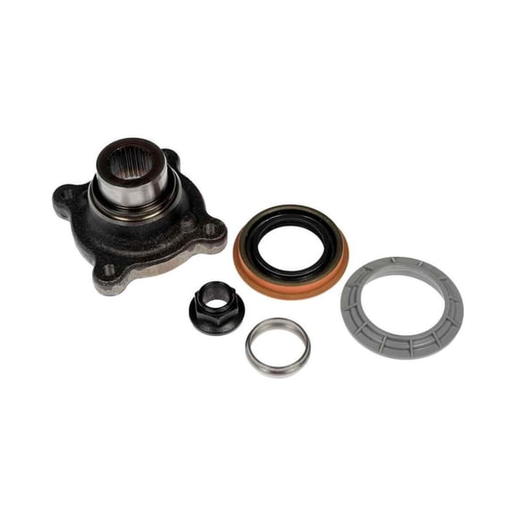 KarParts360 For Ford Flex 2009-2015 Output Shaft Yoke Set | Carbon Steel/Plastic/Rubber/Aluminum Material | 28 Spline | With Nut/Crush Washer/Oil Seal | Replacement For EB5Z7B214A, 7T4Z7251D