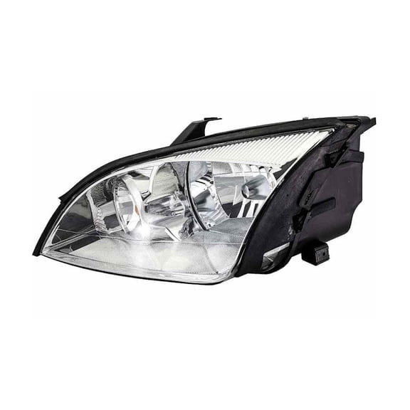 KarParts360 For Ford Focus 2005 2006 2007 Headlight Driver Side | Clear Lens | Plastic Material | 12.8 Volts Direct Current | With Bulbs | Replacement For 4S4Z13008AD