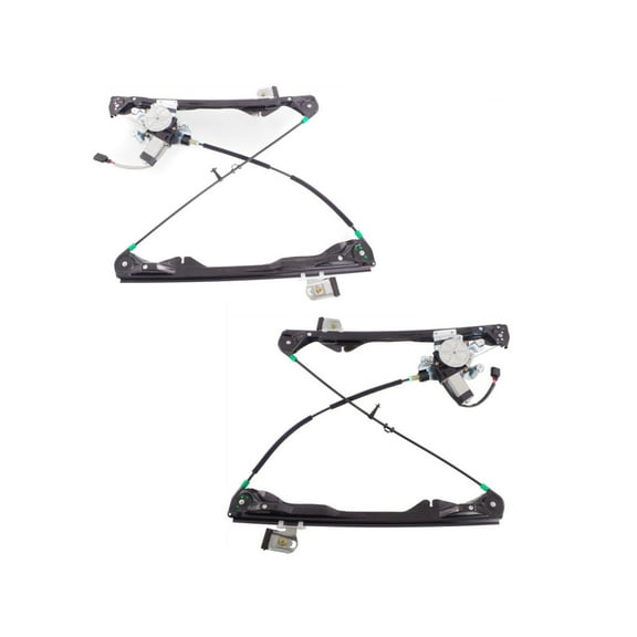 KarParts360 For Ford Focus 2008 2009 2010 2011 Sedan Window Motor & Regulator Assembly Driver And Passenger Side | Pair | Front | Cable Type | Power | Replacement For FO1350190, FO1351190