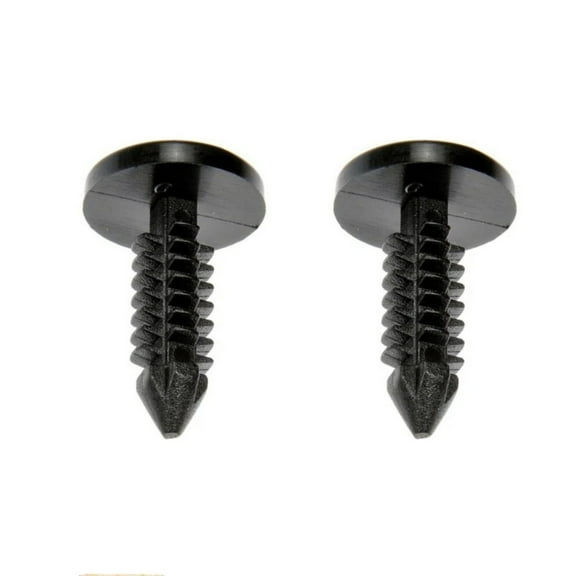 KarParts360 For Ford Freestar 2004 2005 2006 2007 Multi-Purpose Retainer | Plastic | Black | Panel Push Retainer Fastener | 0.42 Inches Fastener Head Diameter | 7/16 Inches Head Diameter | 2 Pieces