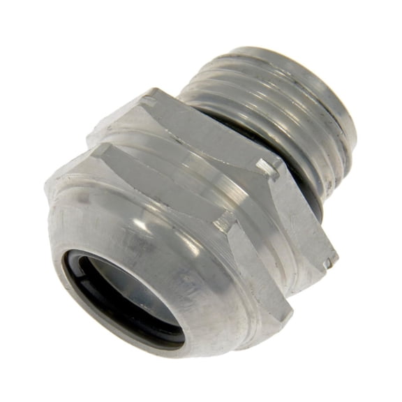 KarParts360 For Ford Fusion 2010 2011 2012 Transmission Line Connector | Aluminum, Plastic, Rubber | Natural Fitting | Compression End 1 Type | Threaded End 2 Type | Fine Thread Type