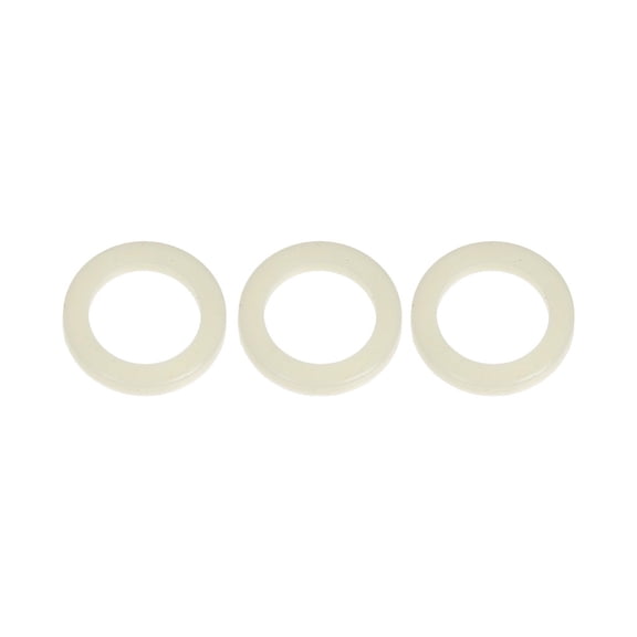 KarParts360 For Ford Mustang 1990 91 92 93 94 1995 Engine Oil Drain Plug Gaskets | 25 Pieces | Nylon Material | White | 0.51 Inches Inside Diameter | Replacement For 3769935, 4763738