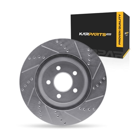 KarParts360 For Ford Mustang 1994 95 96 97 98 1999 Disc Brake Rotor | Silver | 26.4 Millimeters / 1.04 Inches Discard Thickness | 28 Millimeters / 1.10 Inches Nominal Thickness | 5 Stud/Lug Hole