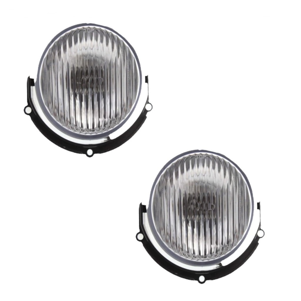 KarParts360 For Ford Mustang 1999 2000 2001 Fog Light Assembly Driver And Passenger Side | Pair | Front | Round | Cobra Model | With Bulbs | Replacement For FO2592206 | XR3Z15200CA