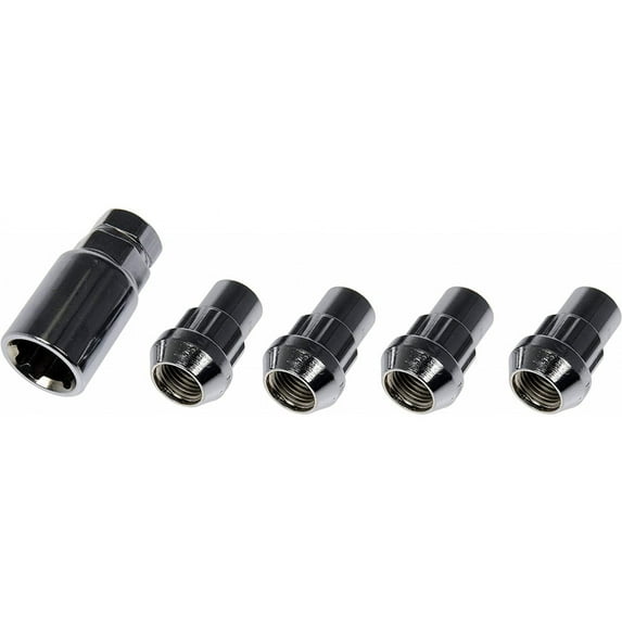 KarParts360 For Ford Mustang 2015-2021 Wheel Lock | Steel Material | Excluded Open End Design | 4 Locks, 1 Key | M14-1.50 Thread Pitch | Fine Thread Type | 36 millimeters Tube Length