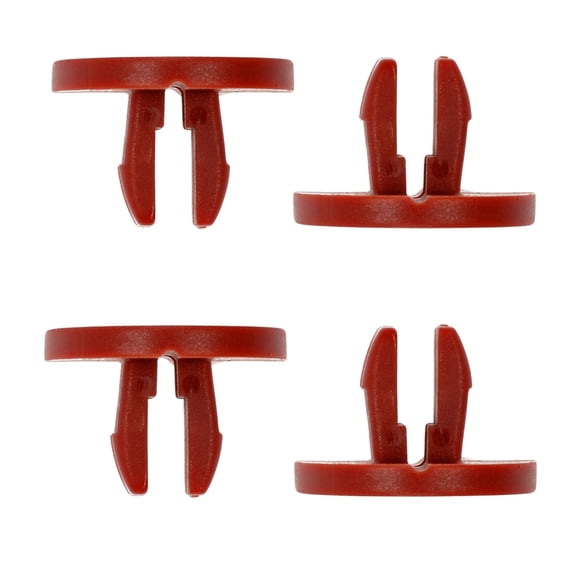 KarParts360 For Ford Mustang/EcoSport 2018 2019 2020 Splash Shield Grommet Nuts | Nylon | Red | 0.13 Inches Center Groove Diameter | 0.8 Inches Fastener Head Diameter | 4 Pieces | For W702438-S300