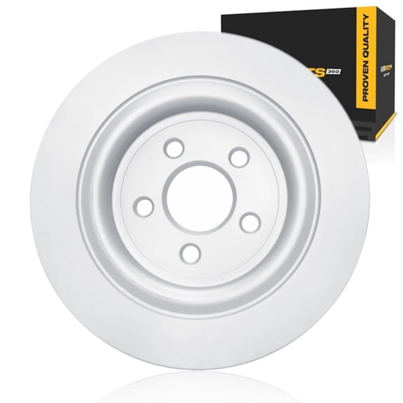 KarParts360 For Ford Mustang Mach-E 2021 22 23 24 2025 Brake Rotor | Coated | 9 Millimeters / 0.35 Inches Discard Thickness | 11 Millimeters / 0.43 Inches Nominal Thickness | 5 Stud/Lug Hole