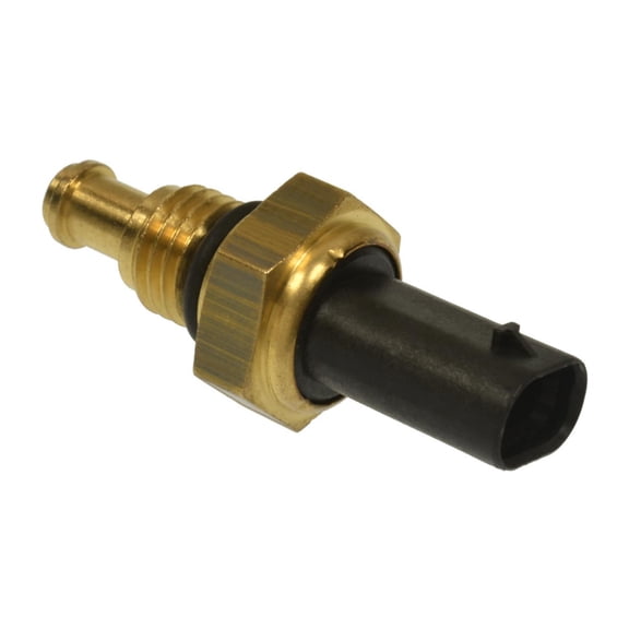 CarLights360 For Ford Police Interceptor Utility 2020 21 22 23 24 2025 Engine Coolant Temperature Sensor | Plastic | Brass | Black, Gold | Pin Terminal | Screw-in Attachment Method | Round Connector