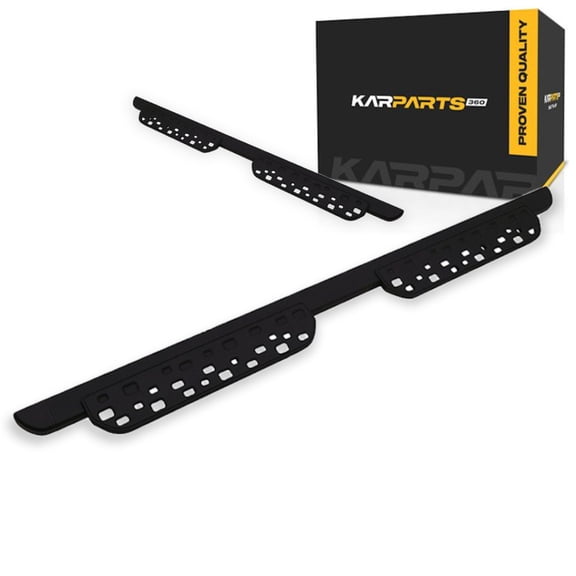 KarParts360 For Ford Ranger 2019 20 21 22 2023 Side Steps | Extruded Aluminum | Textured | Black | Rectangular | Nerf Bar Side Step Style | 6 Inches Step Size | Replacement For 019023972775