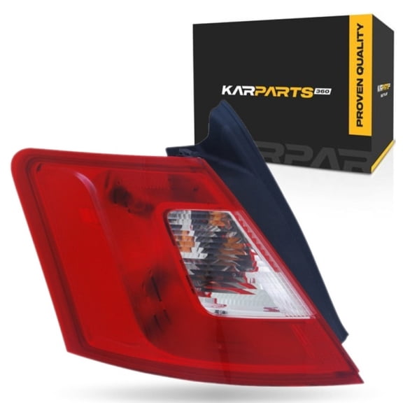 KarParts360 For Ford Taurus 2010 2011 2012 Tail Light Driver Side | SE/SEL Model | On Quarter Panel | Red/Clear Lens | Plastic Lens/Housing | With Bulbs | Replacement For FO2818149 | AG1Z13405E