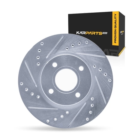 KarParts360 For Ford Transit Courier 2021 2022 2023 Brake Rotor | Silver | 23 Millimeters / 0.91 Inches Nominal Thickness | 278 Millimeters / 10.94 Inches Outside Diameter | 4 Stud/Lug Hole